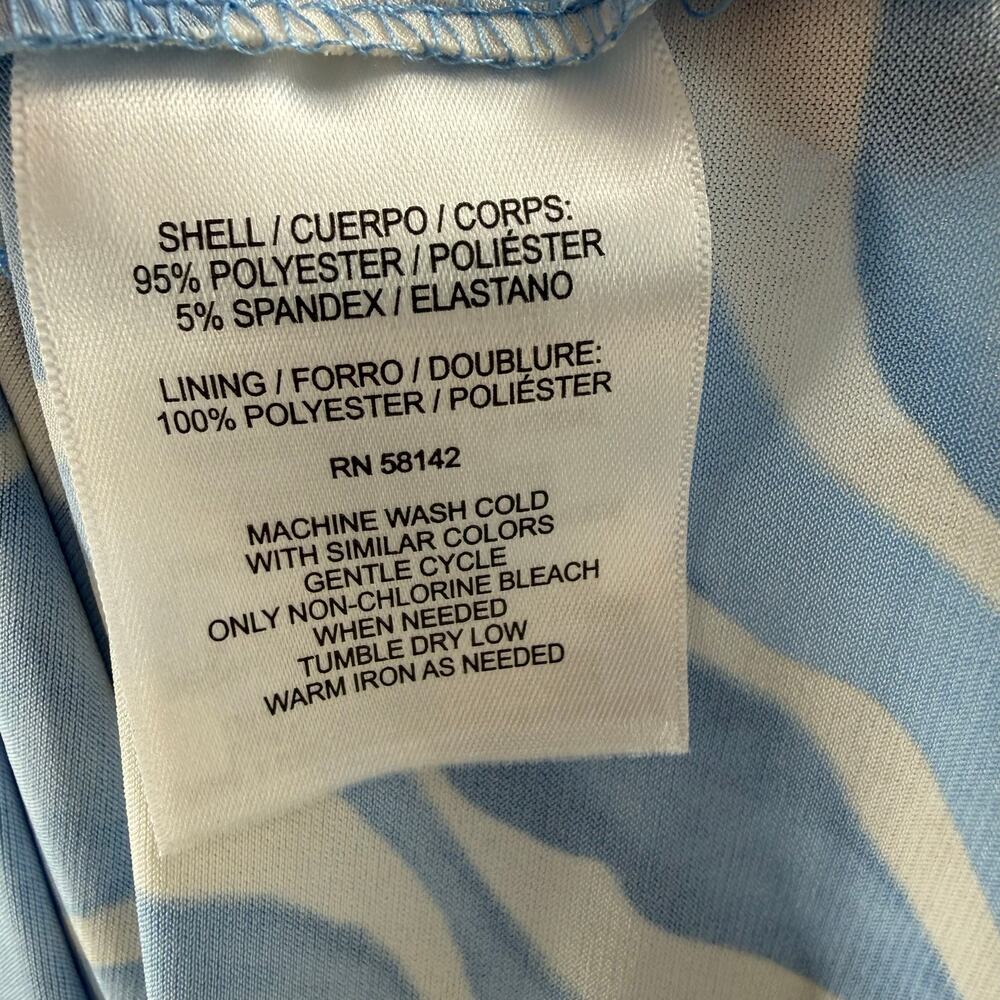 Maggy London Dress Women's SZ 10 NWT Maxi Blue Empire Waist Sleeveless Keyhole - Picture 16 of 16